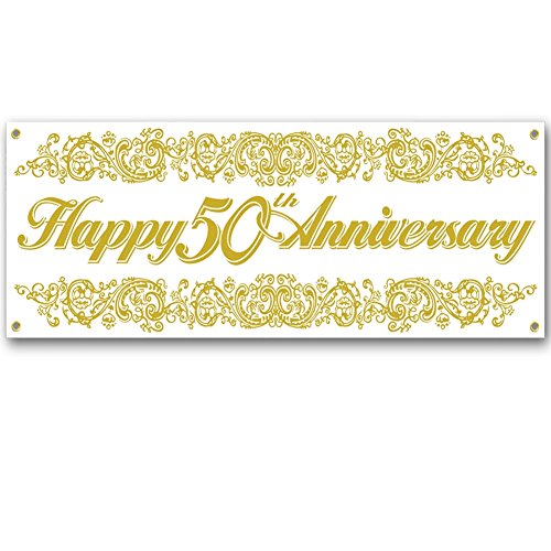 50th Anniversary Sign Banner by Century Novelty