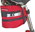 Bushwhacker Carson Red - Bicycle Expandable Seat Wedge - w/ Reflective Trim & Light Clip Attachment - Cycling Under Seat Bag Bike Rear Pack Saddle Bag