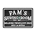 Pattern Pop Personalized Sewing Room Chalkboard Look Metal Room Sign
