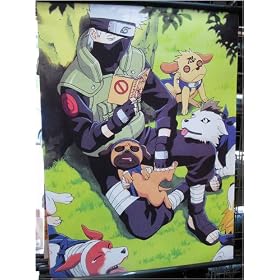 Naruto: Kakashi with Ninja Dogs 60x90cm Wallscroll