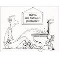 Aufkleber "Bitte im Sitzen pinkeln!" 148 x 110 mm
