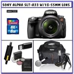 Sony SLT-A33L Alpha DSLR SLTA33 14.2MP Digital Camera with 18-55mm f/3.5-5.6 DT AF Zoom Lens + 14Pc Starter Pack # 2