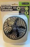 "ABC Products" - Carry Anywhere ~ 5 Inch Blade - Portable Fan - Battery Operated (Compact Size with Folding Base - Gray Finish).