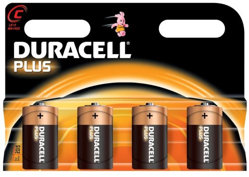 Duracell Plus Alkaline C size&nbsp; Batteries Pack of 4&nbsp; MN1400