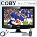 Coby TFTV1525 15.6 In. Wide Screen ATSC Digital LCD TV/Monitor Bundle with HDMI Cable and Cleaning Kit