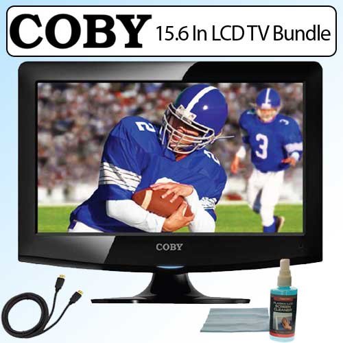 Coby TFTV1525 15.6 In. Wide Screen ATSC Digital LCD TV/Monitor Bundle