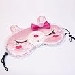 [Pink Temptation] Embroidered Applique Eye Shade / Sleeping Mask Cover / Sleep Blinder (7.9*3.1)