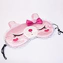 [Pink Temptation] Embroidered Applique Eye Shade / Sleeping Mask Cover / Sleep Blinder (7.9*3.1)
