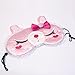 [Pink Temptation] Embroidered Applique Eye Shade/Sleeping Mask Cover/Sleep Blinder (7.9 * 3.1)