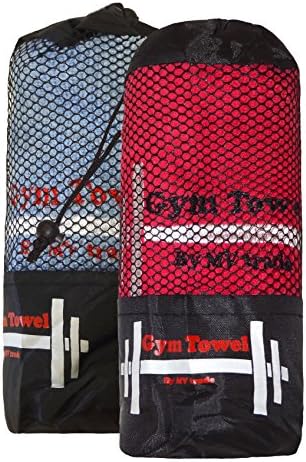 Perfect Fitness Towel - Sports Gym Absorbent Microfibre Towel with Pouch Blue