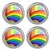 Double Rainbow Pride Arc Metal Craft Sewing Novelty Buttons - Set of 4