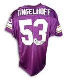 Autographed Mick Tingelhoff Minnesota Vikings Purple Throwback Jersey