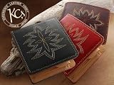ハンドメイド☆雑誌掲載KC,s☆新作！折財布☆サンタフェダブルステッチパッチワーク