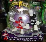Mighty Morphin Power Rangers Stylised Ranger Set: Black & Red Rangers