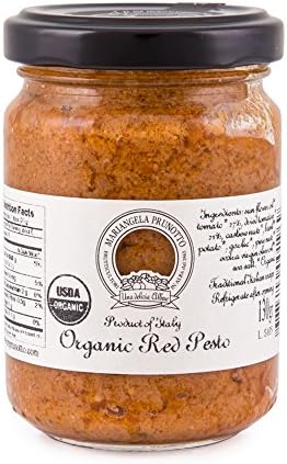 Mariangela Prunotto - Organic Red Pesto, 4.6oz (130g) - Imported from Italy - pack of 4
