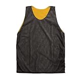 Tricot Mesh Reversible Tank Top - Youth Medium Black/Gold