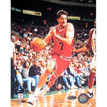 Toni Kukoc Chicago Bulls Red Jersey Vertical 8x10 Photo