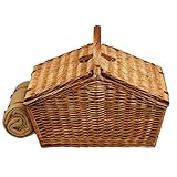 Huntsman Basket for 4 w/blanket -Gazebo (Wicker w/Gazebo )