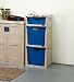 Low-Maintenance Resin Three-Drawer Storage Tower for Garage Storage
