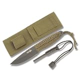 Master Cutlery HK-106C Fixed Blade Knife with Fire Starter, 8-Inch Overall