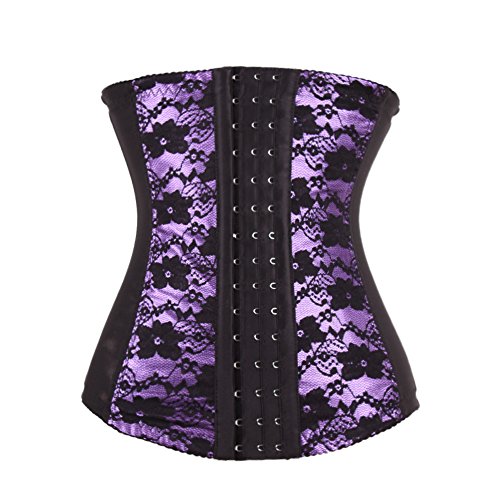 FeelinGirl Women's 3 Hooks Lace Sport Girdle Waist Training Cincher Shaper