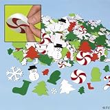 500 Fabulous Foam CHRISTMAS Sticker/SELF ADHESIVE Shapes/SCRAP Booking/ARTS & Crafts/HOLIDAY/Candy Cane/TREE/SANTA/SNOWMAN