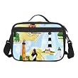 Outer Banks Lighthouses Lunch Box Insulated Lighthouse Cooler Bag - NO Lead-Free Lunchbox