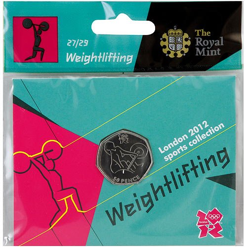 Olympics The Royal Mint London 2012 Sports Collection Weightlifting 50p Coin