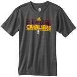 NBA Youth Cleveland Cavaliers Pre-Game Fitted Short Sleeve - R289Nxca (Dark Grey Heather, Small)
