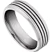9124 18K Palladium White Gold Size 27X19mm Dura Tungsten Sp Mens Signet Ring W/Brush Finished Top