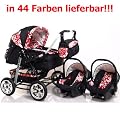 ADBOR Zwillingswagen Ring Duo + 2 Babyschalen in 44 Farben lieferbar!!!