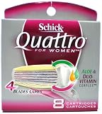 Schick Quattro for Women Refill Cartridges, 8 Cartridges
