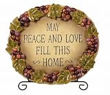 Grasslands Road Vineyards "May Peace and Love Fill This Home" Plaque with Stand