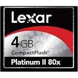 Lexar Media CF4GB80708 Compactflash Card, 4Gb, 80X Plat II