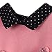 Richie House Girls' Pullover with Rabbit Print and Polka Dot Collar RH1433