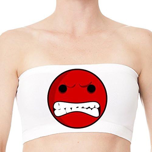 XJBD Funny Pain Face Awesome Strapless Bra Top White