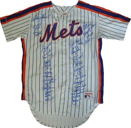 Autographed 1986 New York Mets World Series Champion Team Jersey - Autographed MLB Jerseys