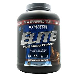 Dymatize Nutrition Elite Whey Shake, Chocolate Fudge, 5 Pound