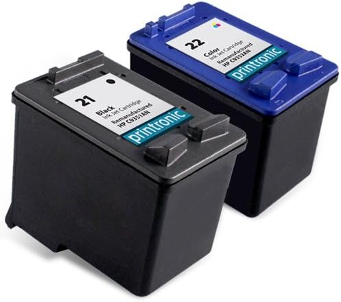 Printronic Remanufactured Ink Cartridge Replacement for HP 22 ( Black,Tri Color , 2-Pack )