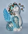 Amy Lacombe Whimsiclay Cat- Christmas Angel Marlene