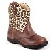 Roper Girls Brown Animal Print Glitter Cute Pageant Boots Toddler 9-3