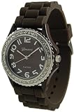 Geneva Platinum Womens 6886.Brown Brown Rubber Quartz Watch with Brown Dial