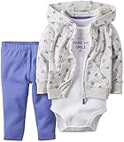 カーターズ Carter's ボディスーツ + カーディガン + パンツ 豪華3点セット 3-Piece Cardigan Set NB (50-55cm)