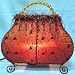 Rust Tulips Fashion Purse Look Table Lamp Night Light