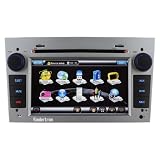 Koolertron For Opel Vauxhall Holden Chevrolet Astra Antara Corsa Zafira/ Buick Sail Indash GPS Sat Nav DVD Player Autoradio With 6.2" Digital HD Touch panel + PIP/ iPod iPhone control/ Bluetooth/ Steering Wheel Control + Built-in DVB-T TV function (Silver Color) (Free navi maps)