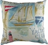 Evans Lichfield Westward Ho Yacht Club Polyester Fibre Filled Cushion, 17 x 17-inch