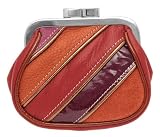 Fossil Wallets - Travel Luxe Stripe Frame Coin (Color: Red Multi)