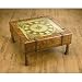 Square Clock Coffee Table in Medium Brown