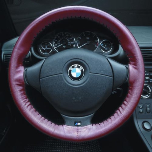 Black - WHEELSKINS Genuine Leather Steering Wheel Cover - Original One Color (non perforated) - Buick Reatta 1988 - 1991