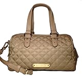 Juicy Couture Quilted Nylon Small Steffy Satchel Crossbody Bag, Rich Camel